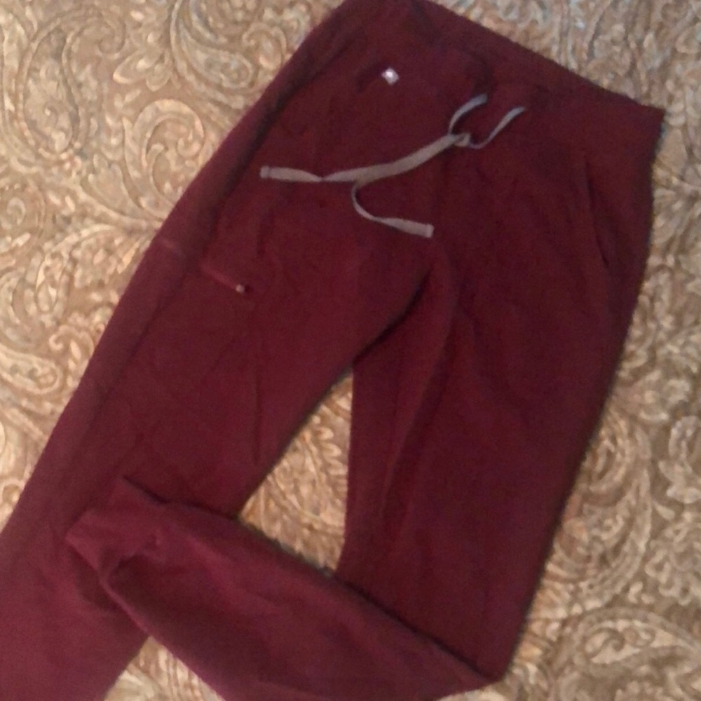 Figs Technical Maroon Scrub Pants Size XST